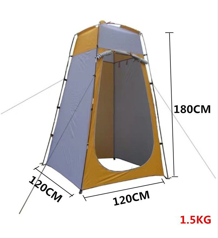 Cheap Goat Tents Dual Layer Waterproof Anti UV Tourist Tents Portable Changing Fitting Room Outdoor Camping Shower Bathing Tent Privacy Toilet   